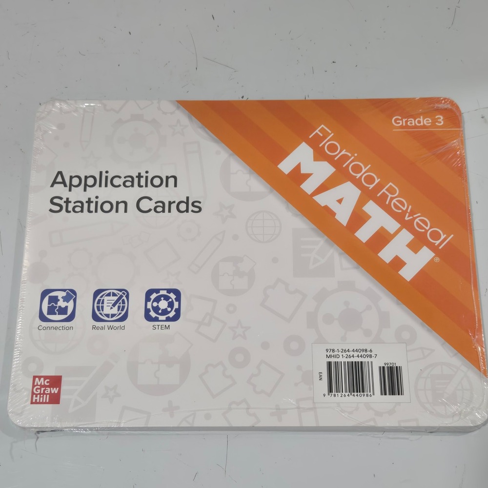 McGraw Hill Florida Reveal Math Grade 3 Application Station Cards 9781264440986